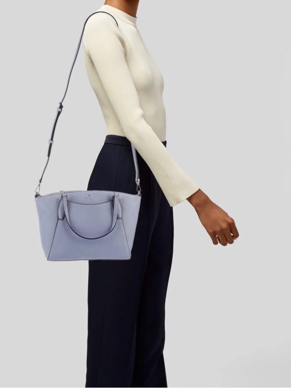kate spade Lavender Leather Tote with Shoulder Strap